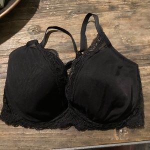 Natori Black lace mesh bra line 34 DD